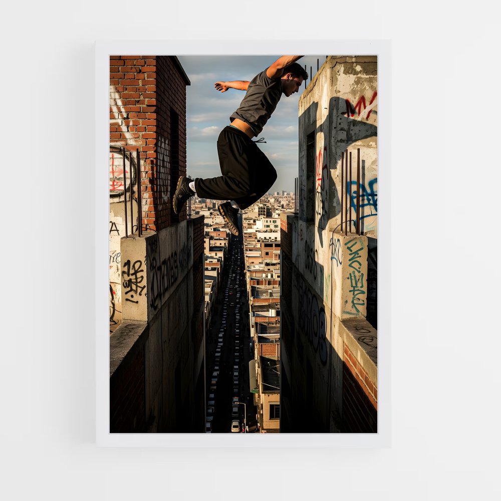 Poster Freestyle Gravity – affiche Parkour et freerun (vue 3)
